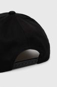 Бавовняна шапка Armani Exchange колір чорний з аплікацією (3026447)