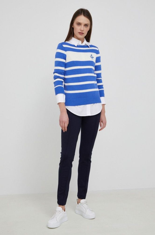 Сорочка Lauren Ralph Lauren жіноча колір білий regular класичний комір фото 3
