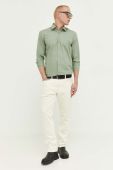 Сорочка HUGO чоловіча колір зелений slim класичний комір (3308404)