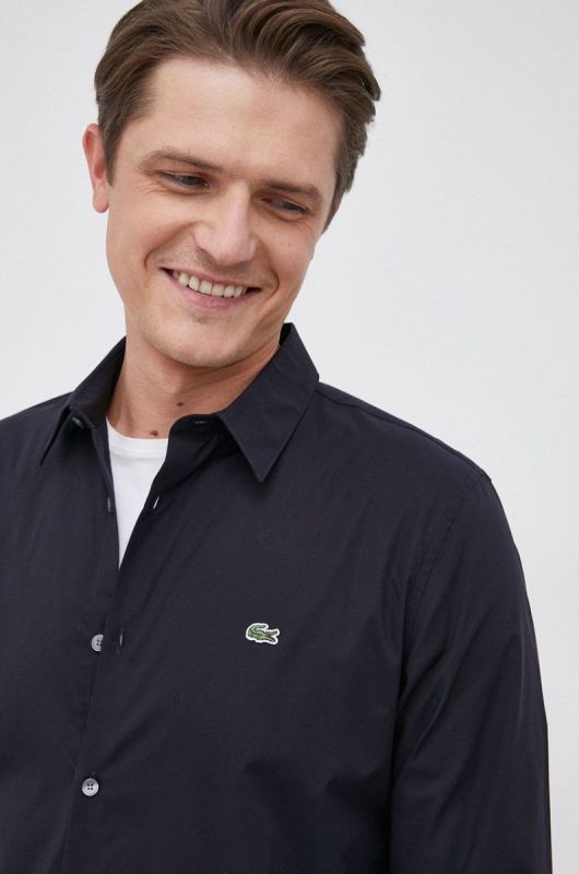 Lacoste Бавовняна сорочка CH2668-031 колір темно-синій (2319317)