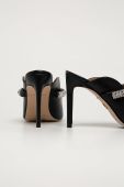 Kurt Geiger London - Шкіряні шльопанці колір чорний
