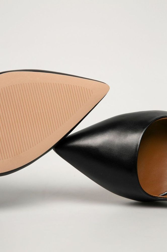 Kurt Geiger London - Шкіряні шльопанці колір чорний фото 4