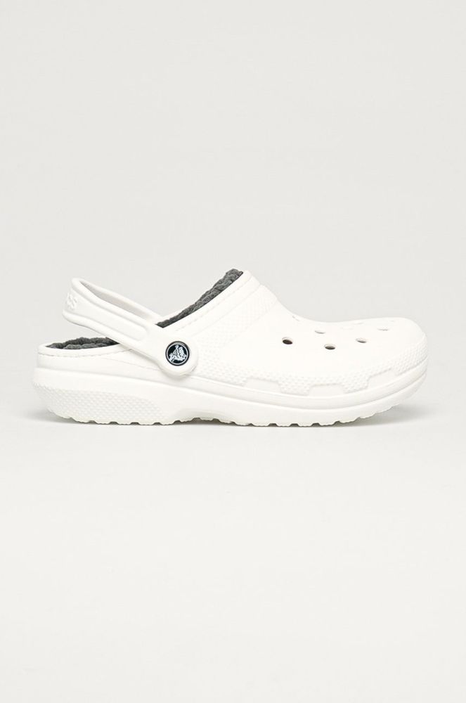 Crocs  Шльопанці Classic Lined Clog 203591 CROCS.CLASSIC.203591-WHITE/GR колір білий