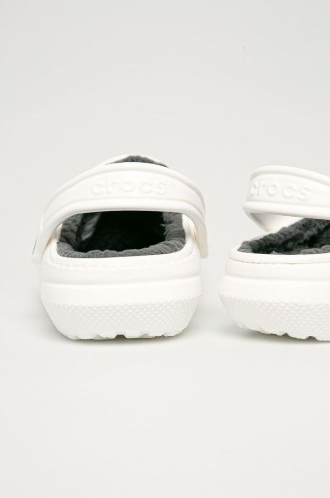 Crocs  Шльопанці Classic Lined Clog 203591 CROCS.CLASSIC.203591-WHITE/GR колір білий фото 3