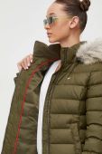 Пухова куртка Tommy Jeans жіноча колір зелений зимова (3499742)