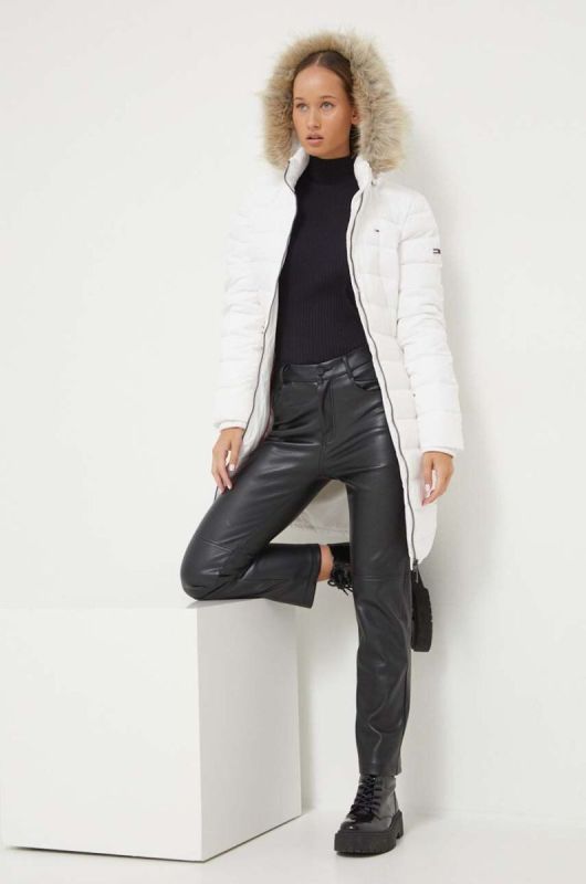 Пухова куртка Tommy Jeans жіноча колір білий зимова (3480942) фото 2