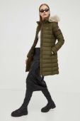Пухова куртка Tommy Jeans жіноча колір зелений зимова (3480924)