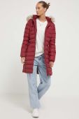 Пухова куртка Tommy Jeans жіноча колір бордовий зимова (3480937)