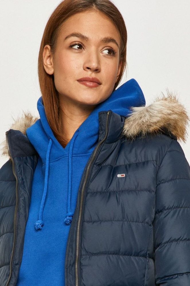 Tommy Jeans - Пухова куртка колір темно-синій (713573) фото 4