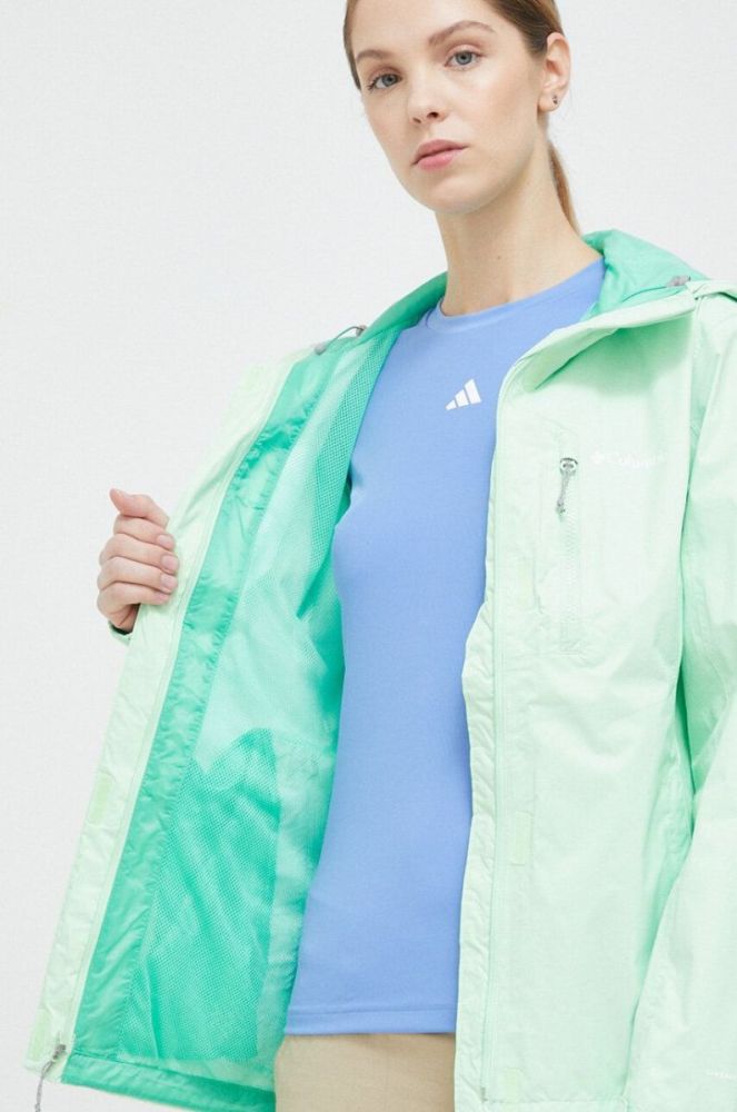Куртка outdoor Columbia Pouring Adventure II колір зелений перехідна 1760071-468 фото 6