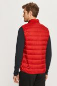 Пухова безрукавка EA7 Emporio Armani чоловіча колір червоний перехідний