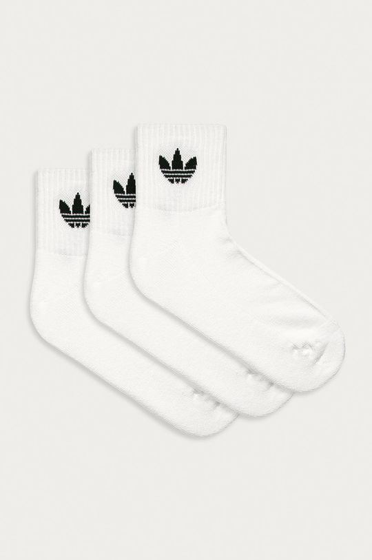 adidas Originals - Шкарпетки (3-pack) FT8529 FT8529-WHITE колір білий