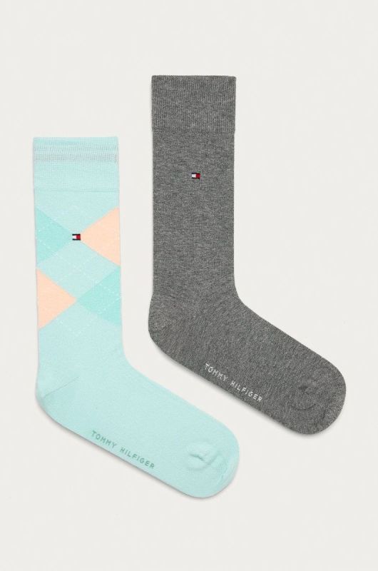 Шкарпетки Tommy Hilfiger 2-pack чоловічі колір бірюзовий