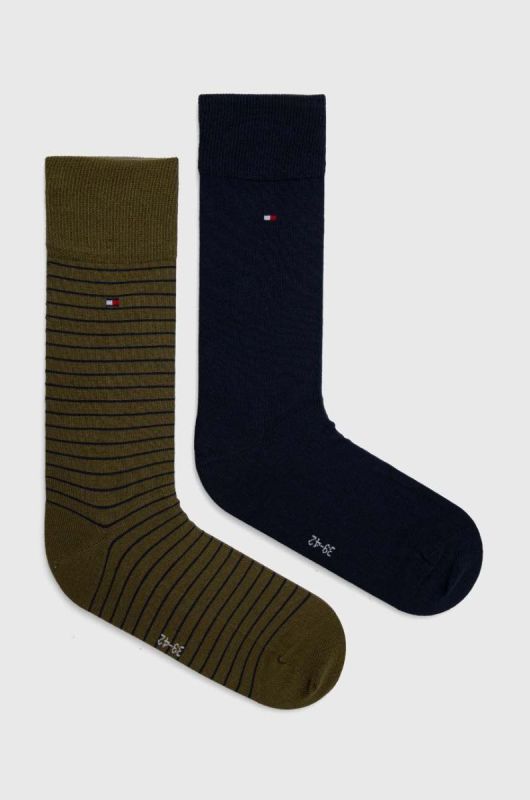 Шкарпетки Tommy Hilfiger 2-pack чоловічі колір зелений (3511180)