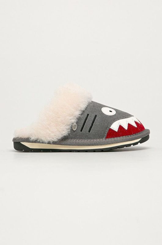 Emu Australia - Дитячі шльопанці Shark Slipper колір сірий