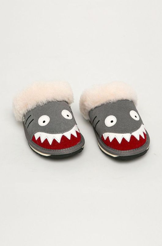 Emu Australia - Дитячі шльопанці Shark Slipper колір сірий фото 2