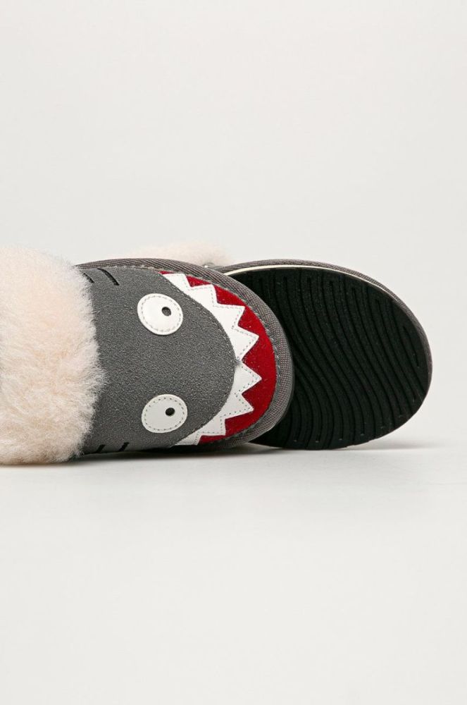Emu Australia - Дитячі шльопанці Shark Slipper колір сірий фото 3