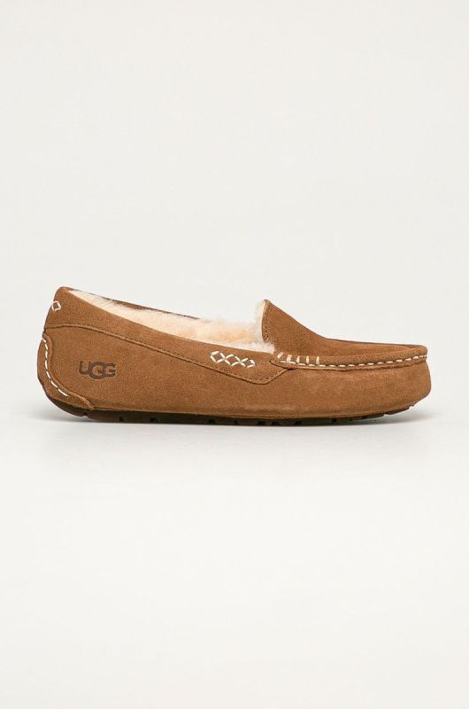 UGG - Замшеві тапочки Ansley колір коричневий