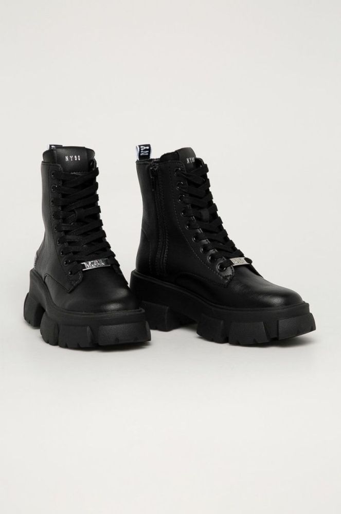 Steve Madden - Шкіряні черевики Tanker колір чорний фото 2