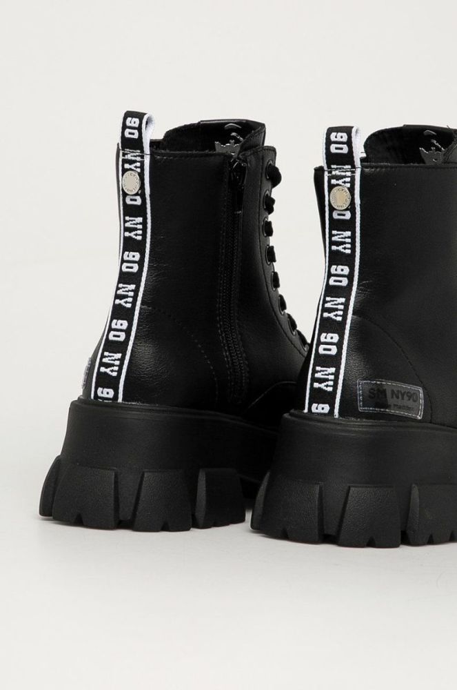 Steve Madden - Шкіряні черевики Tanker колір чорний фото 3