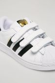 adidas Originals - Дитячі шкіряні кросівки Superstar EF4838 колір білий