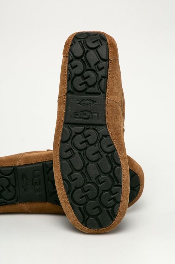 UGG - Шкіряні тапочки Ascot колір коричневий фото 5