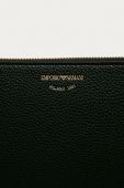 Emporio Armani - Шкіряний гаманець колір чорний (632698)