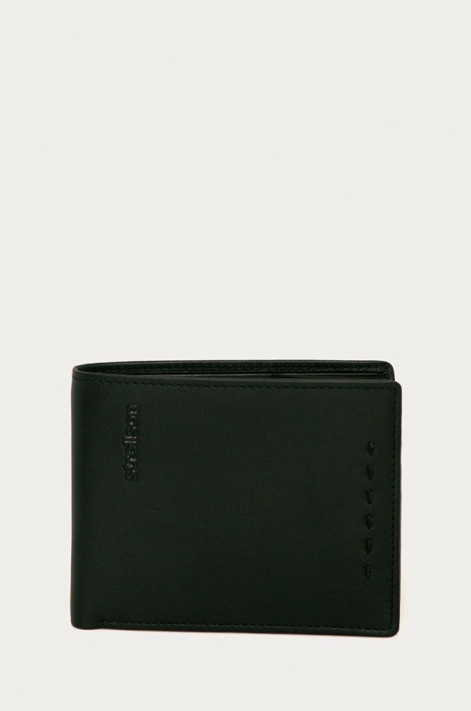 Strellson - Шкіряний гаманець колір чорний (717696)