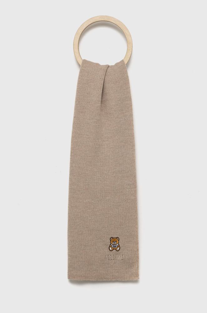 Moschino Шарф колір бежевий (2566643)