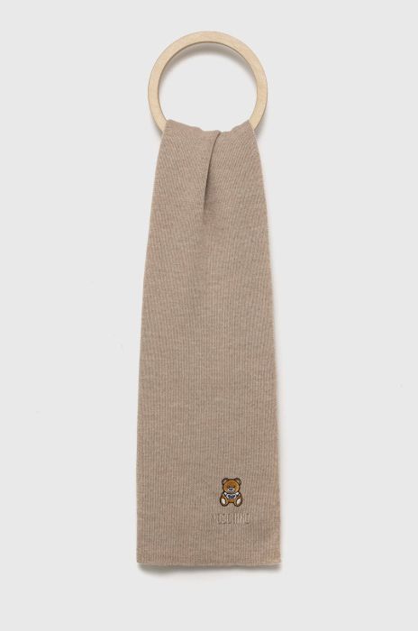Moschino Шарф колір бежевий (2566643)