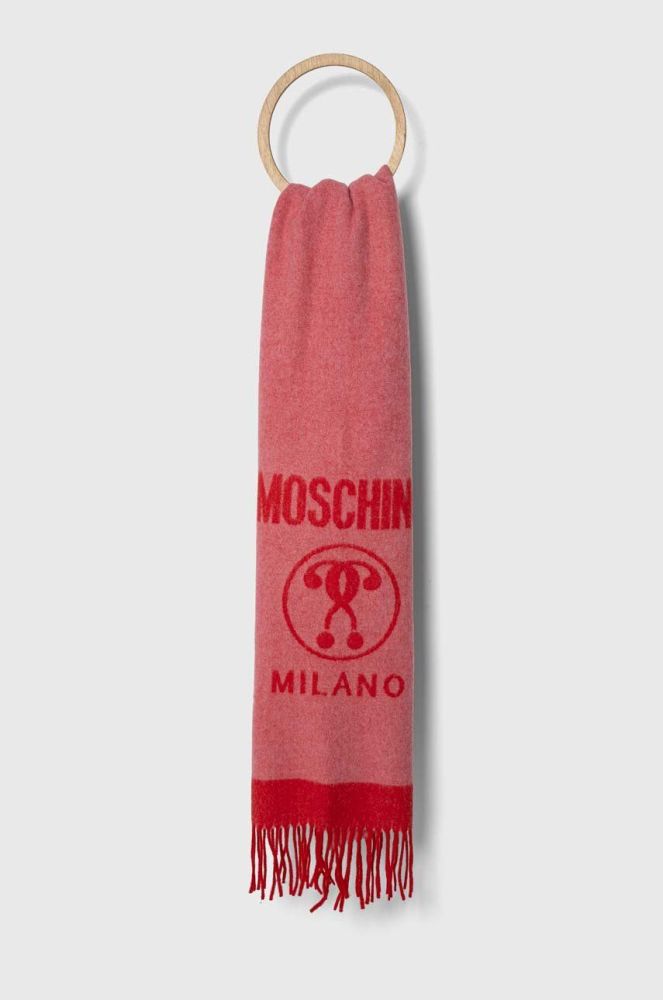 Moschino Шарф колір рожевий (3398911)