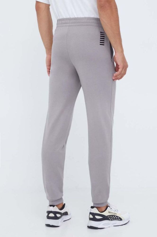 Спортивні штани EA7 Emporio Armani чоловічі колір сірий однотонні фото 3