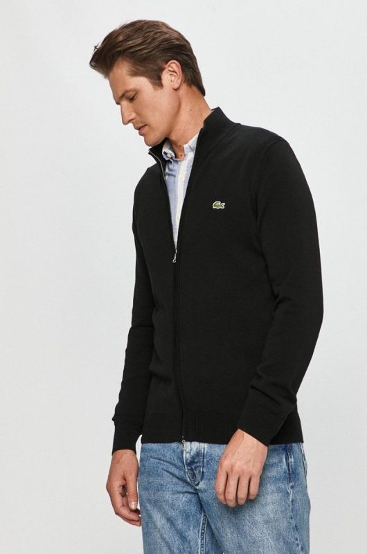 Чоловічий бавовняний Lacoste колір чорний
