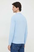 Бавовняний светр Lacoste легкий колір блакитний