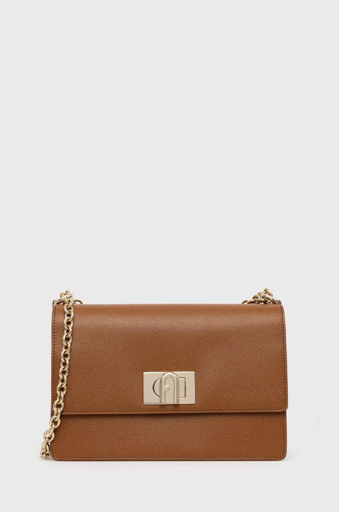 Furla - Шкіряна сумочка 1927 колір коричневий (1974906)
