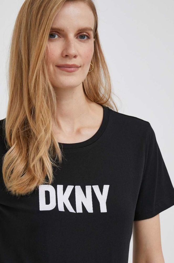 Бавовняна футболка Dkny колір чорний (3448694) фото 4