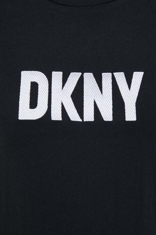Бавовняна футболка Dkny колір чорний (3448694) фото 5