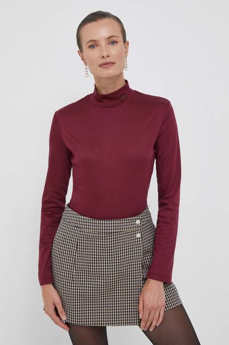 Lacoste Лонгслів колір бордо (3516771)