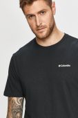 Бавовняна футболка Columbia колір чорний з принтом 1834041-575