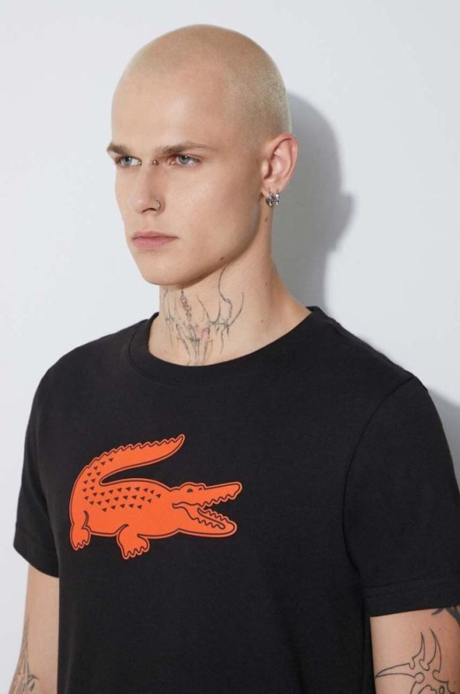 Футболка Lacoste чоловічий колір чорний з принтом TH2042-1RH фото 5