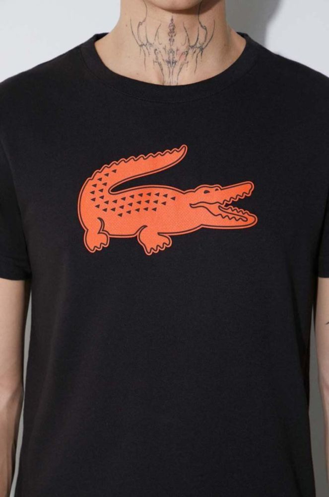 Футболка Lacoste чоловічий колір чорний з принтом TH2042-1RH фото 6