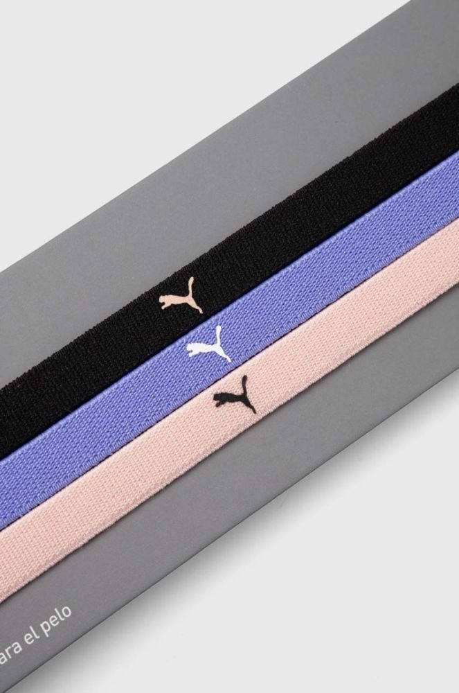 Пов'язки на голову Puma 3-pack колір фіолетовий фото 2