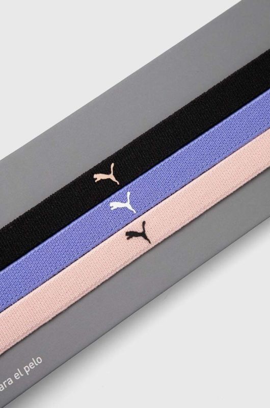 Пов'язки на голову Puma 3-pack колір фіолетовий фото 2