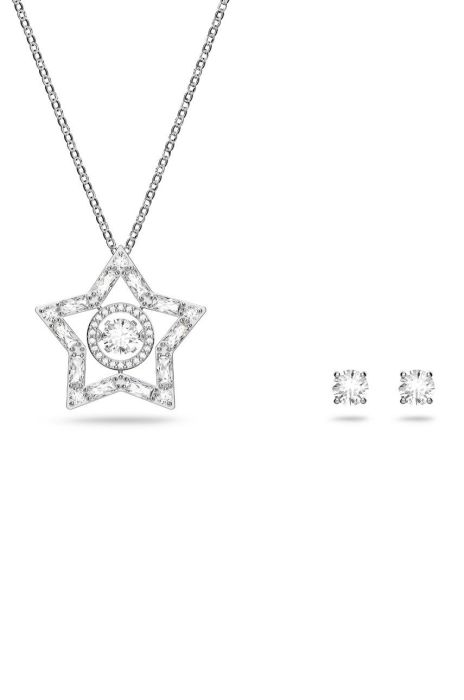 Swarovski - Кольє і сережки Stella колір срібний