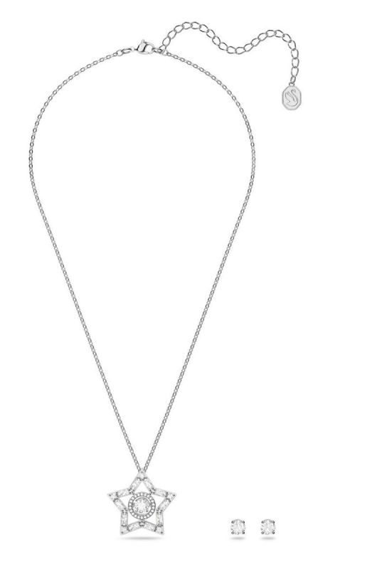 Swarovski - Кольє і сережки Stella колір срібний фото 2