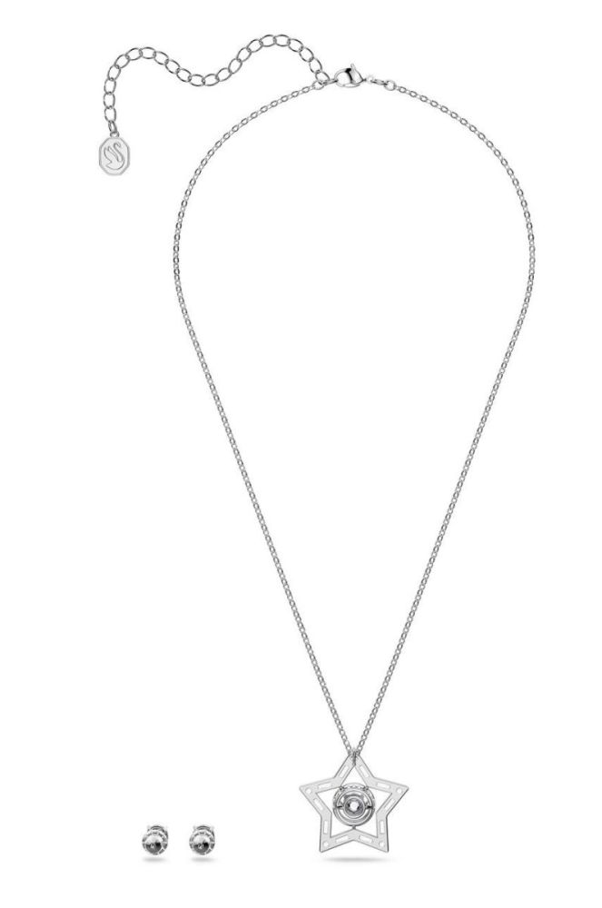 Swarovski - Кольє і сережки Stella колір срібний фото 4