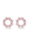 Сережки Swarovski колір рожевий (2093748)
