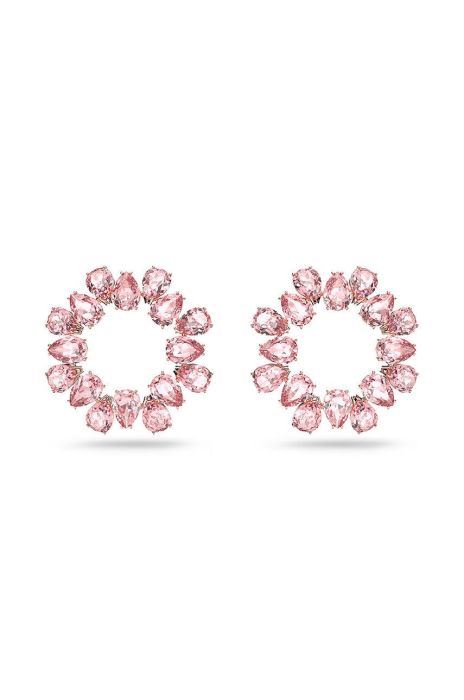 Сережки Swarovski колір рожевий (2093748)