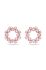 Сережки Swarovski колір рожевий (2093748)