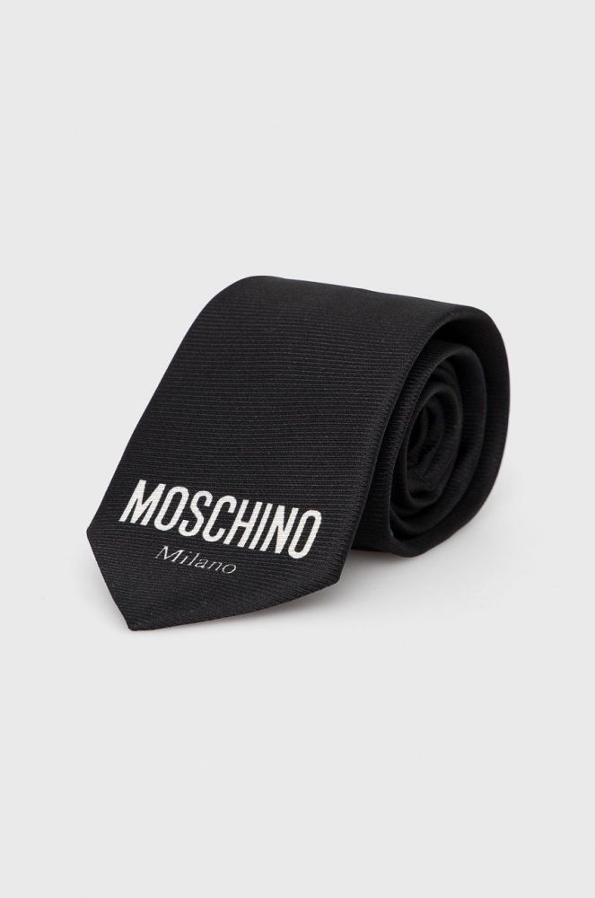 Краватка Moschino колір чорний (1695320)